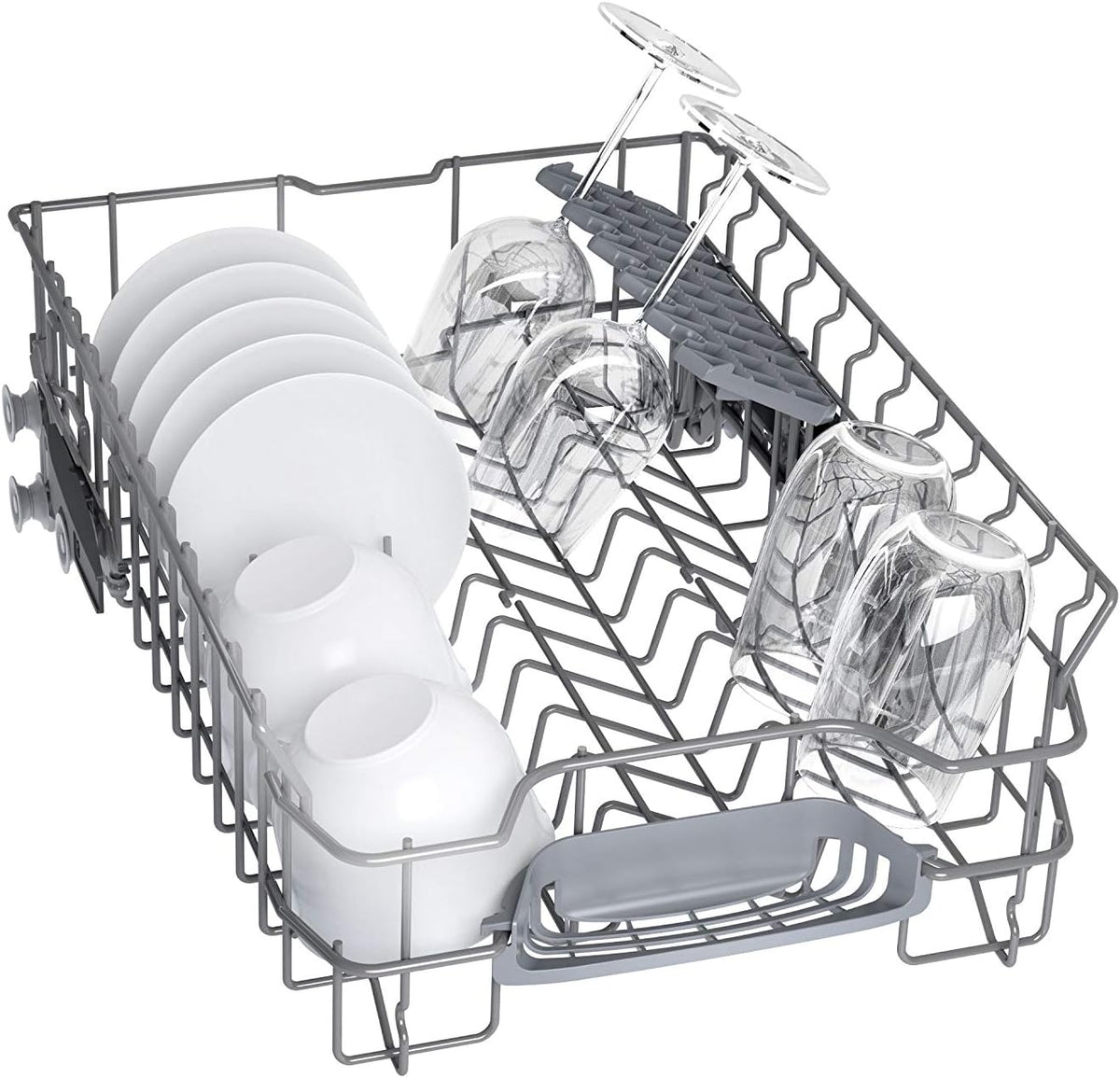Lavavajillas inteligente Bosch Serie 2 SPV2IKX10E, totalmente integrable, 45 cm de ancho, cesta para cubiertos, secado extra con solo pulsar un botón, InfoLight punto de luz rojo en el suelo, protección AquaStop contra daños por agua, blanco