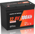 Batería de litio Edlbaegy 12V 100AH, batería LiFePO4 con protección a baja temperatura, BMS inteligente, 1280Wh de energía, para caravanas, autocaravanas, sistemas solares, pesca.
