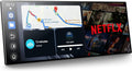 Pantalla LAMTTO para Carplay con Net-flix y Youtube, pantalla de 10.25 pulgadas con A-pple CarPlay inalámbrico y Android Auto, cámara de visión trasera, pantalla dividida, navegación, Bluetooth dual, FM, Mirror Link para iOS 10+ y Android 11+