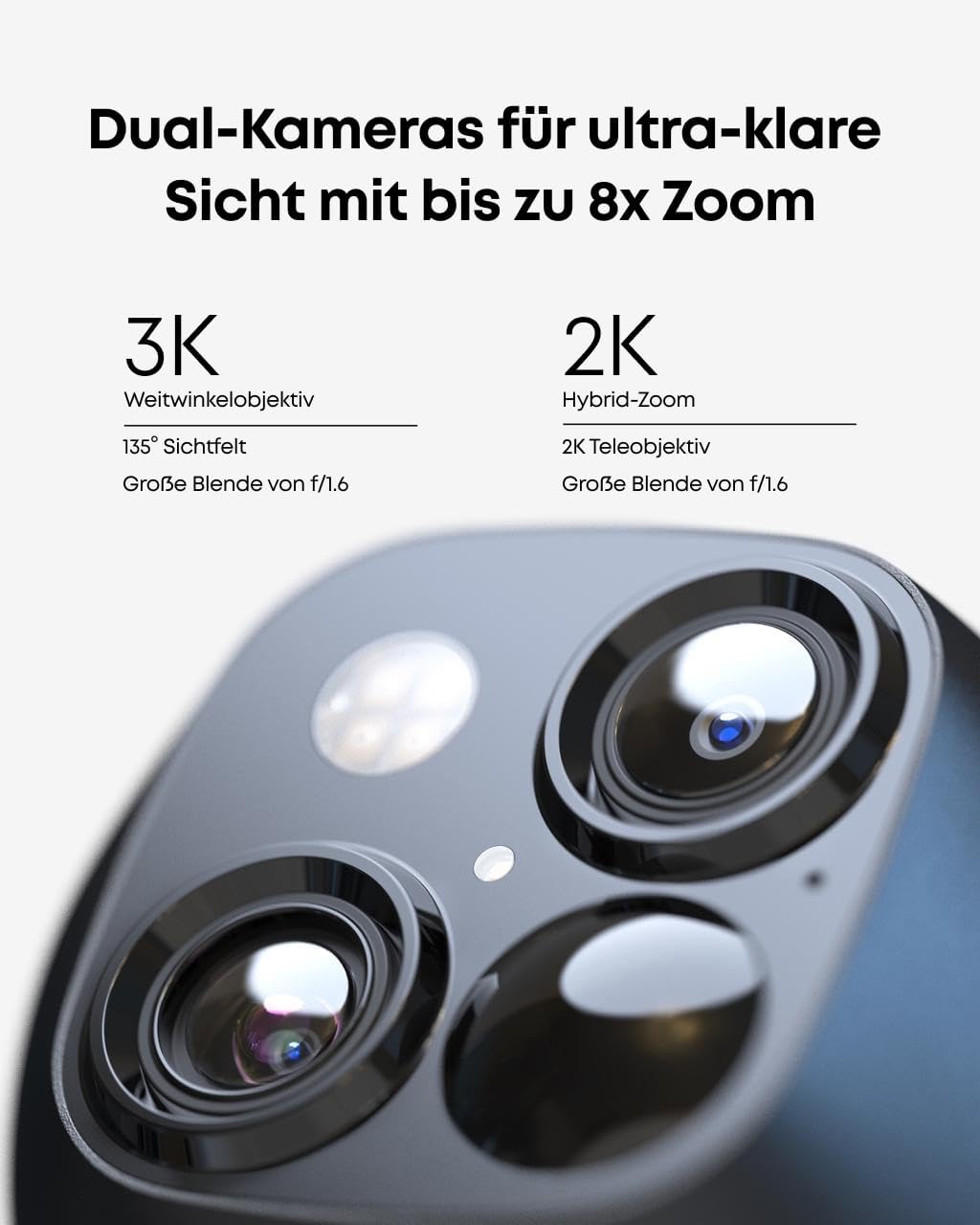 eufy Security SoloCam paquete de 2, cámara de seguridad exterior solar, vigilancia de 360°, sin puntos ciegos, cámara de seguridad exterior con Wi-Fi de 2,4 GHz, uso sin cuotas, compatible con HomeBase 3