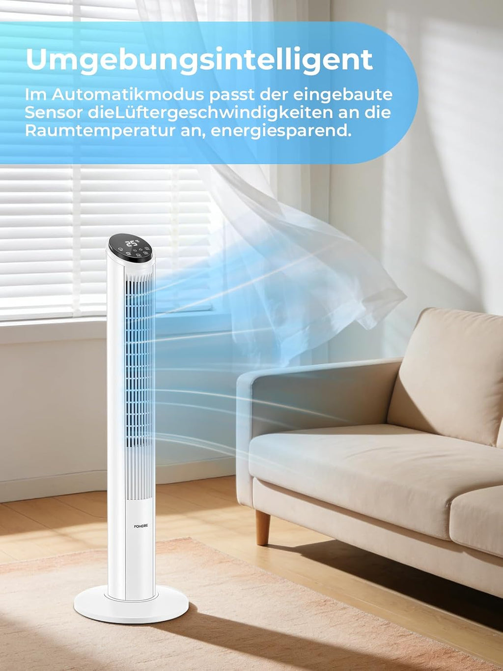 Ventilador de torre muy silencioso (