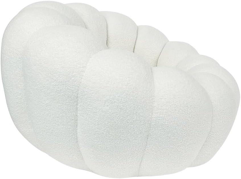Sillón giratorio Milton & Oldbrook Vittoria con reposapiés, blanco