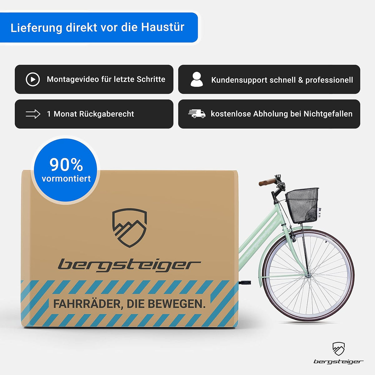 Bergsteiger Amsterdam Bicicleta de paseo para mujer de 26/28 pulgadas, estilo retro holandés, 1 velocidad