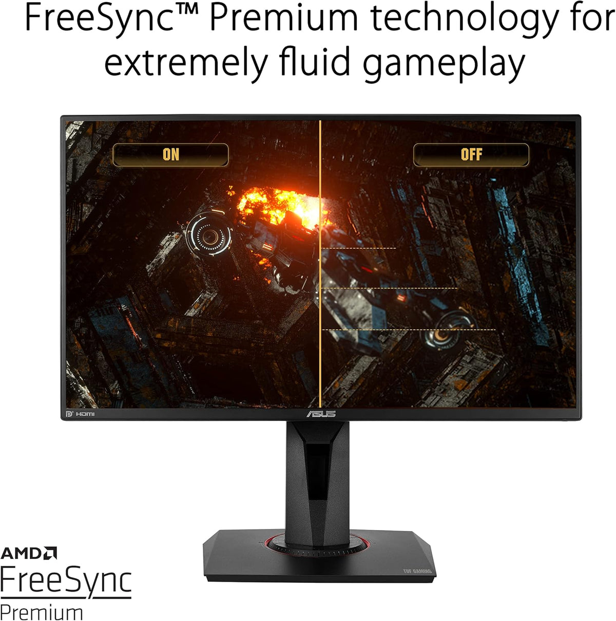 ASUS TUF Gaming VG259QM - Monitor Gaming eSport 24,5" FHD - Panel IPS - 280Hz - 1ms - 16:9 - 1920x1080 - 400cd/m² - Display Port y 2x HDMI - Nvidia G-Sync - Extreme Low Motion Blur - HDR 400, Negro