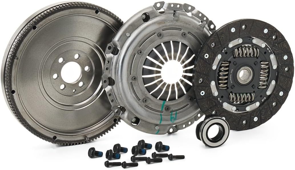 RIDEX PLUS 479C0081P Kit de embrague con volante motor, con disco de embrague y con cojinete de desembrague para VW Golf VI 3/5 puertas (5K1), Golf V 3/5 puertas (1K1), Touran I (1T1, 1T2), Touran I (1T3)
