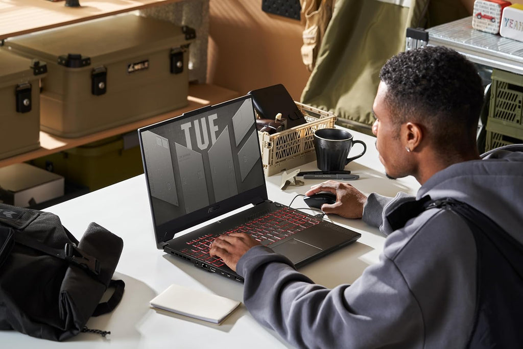 ASUS TUF Gaming A15-TUF507NUR-LP068W 15.6" FHD 144Hz Portátil (Procesador AMD Ryzen 7 7435HS 4.5 GHz, 16GB DDR5, 512GB SSD, NVIDIA GeForce RTX 4050, Windows 11 Home) – Teclado AZERTY