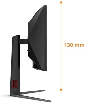 AOC Gaming CU34G4Z - Monitor curvo WQHD de 34 pulgadas, 240 Hz, FreeSync Prem., HDR400 (3440x1440, 1 ms GtG, 2x HDMI 2.1, 1x DisplayPort 1.4, Hub USB) Negro-Rojo