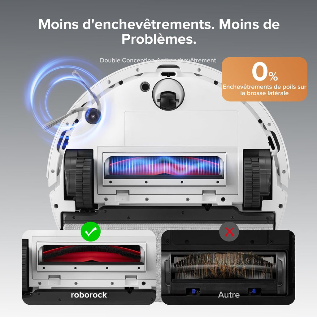 Roborock Q10 S5+ Set Robot aspirador y fregasuelos con estación, succión de 10000 Pa, vaciado automático, sistema antienredos doble, sistema VibraRise 2.0, navegación y mapeo, evasión de obstáculos, APP