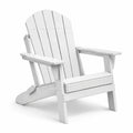 Silla Adirondack de madera blanca 75x88x90 cm