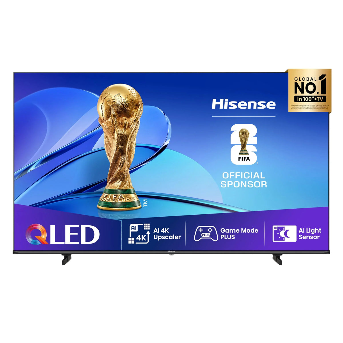 Televisor Hisense 43E7Q, 43 pulgadas, 4K UHD QLED, Smart TV, Game Mode Plus, Filmmaker Mode, Dolby Vision Atmos, HDR10, HLG, HDR Immersive, AI 4K Upscaler, Dolby MS12, DTS X, control por voz [2025]