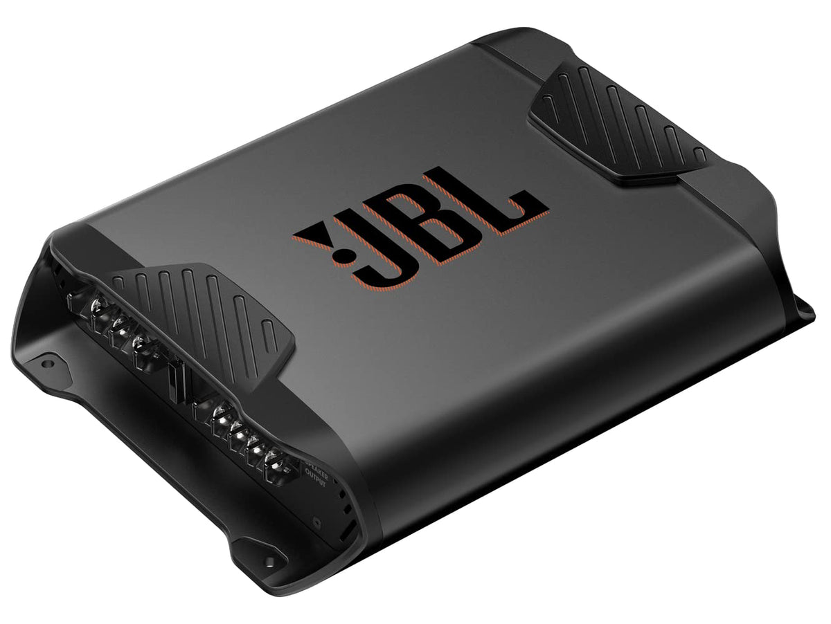 Amplificador de audio para coche JBL Concert A652 de 2 canales Clase AB - Amplificador de sonido para coche con 2 x 65 vatios RMS - 2 o 1 canal: 500 vatios de potencia máxima para 2 altavoces estéreo o 1 subwoofer mono
