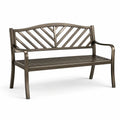 Banco de jardín de aluminio en bronce 120x60x90cm