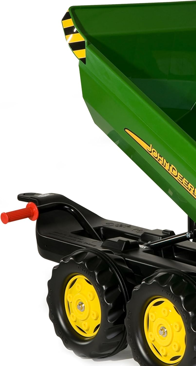 ROLLY TOYS - 12 216 5 - Remolque - Volquete Rollyhalfpipe John Deere - Doble eje verde