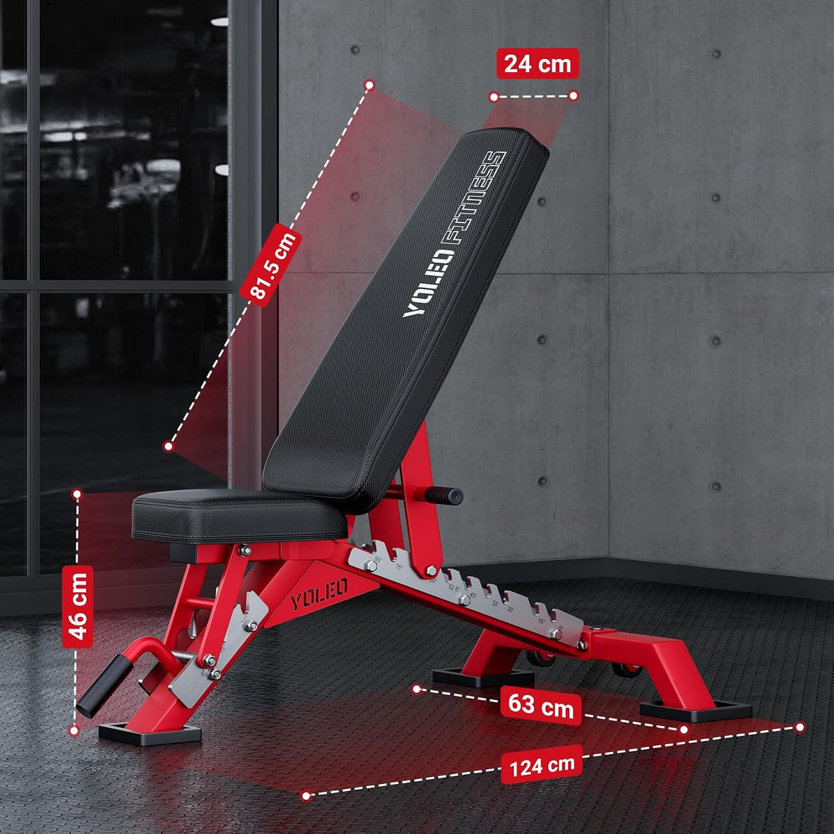 Banco de pesas ajustable para entrenamiento de fuerza, banco inclinado, banco plano, banco declinado, capacidad de carga de 1000 kg, estructura de acero