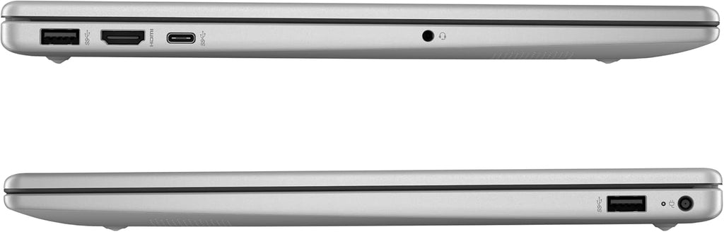 Ordenador portátil HP 15-fc0006sf de 15,6" FHD (AMD Ryzen 5 7520U, 8 GB de RAM, SSD de 256 GB, gráficos AMD Radeon, Windows 11), portátil plateado, teclado AZERTY