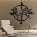 Mapa del mundo geométrico de madera para pared, 50-90 cm, contrachapado, decoración de pared