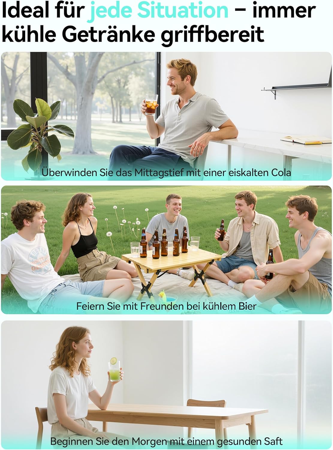 Nevera para bebidas Devoko de 93 L con capacidad para hasta 130 latas, con puerta de cristal e iluminación interior LED. Incluye estantes de altura regulable para refrescos, cerveza y vino. Ideal para el hogar y la oficina en color negro.