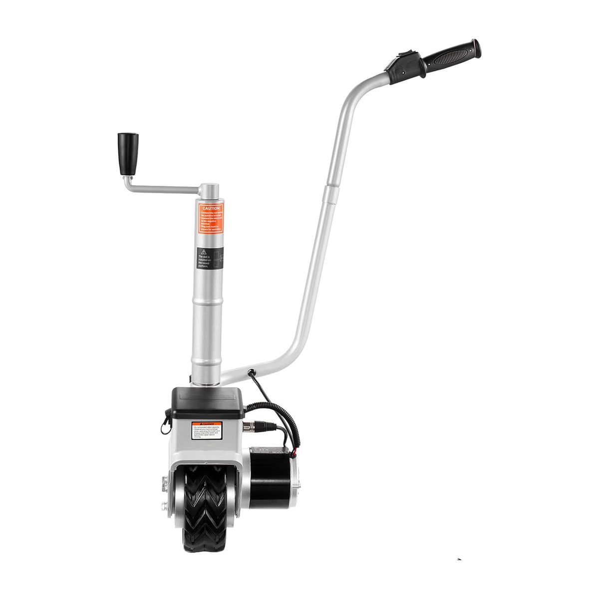 VEVOR Rueda Jockey Eléctrica Motorizada para Remolque 2,5 t, Movedor de Remolque 380 W 12 V, Velocidad de Desplazamiento 7 m/min, Altura de Abrazadera Ajustable 31-63 cm, Neumático de Goma 20,3 cm para Mover Caravanas y Barcos