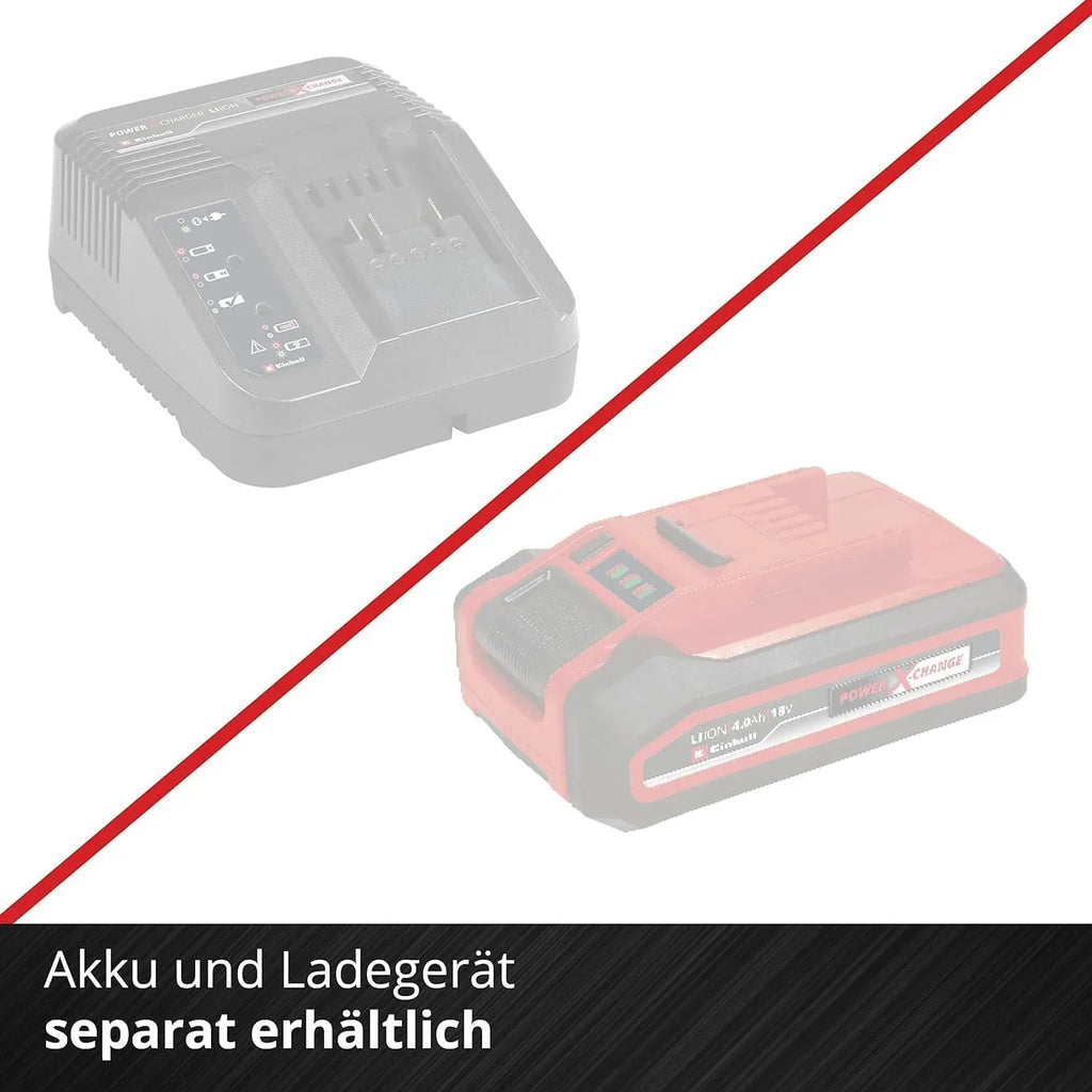 Cortacésped inalámbrico Einhell GE-CM 36/43 Li M Solo Power X-Change 36V 43cm 600m² sin escobillas, función mulching, 63L, 25-75mm, sin batería