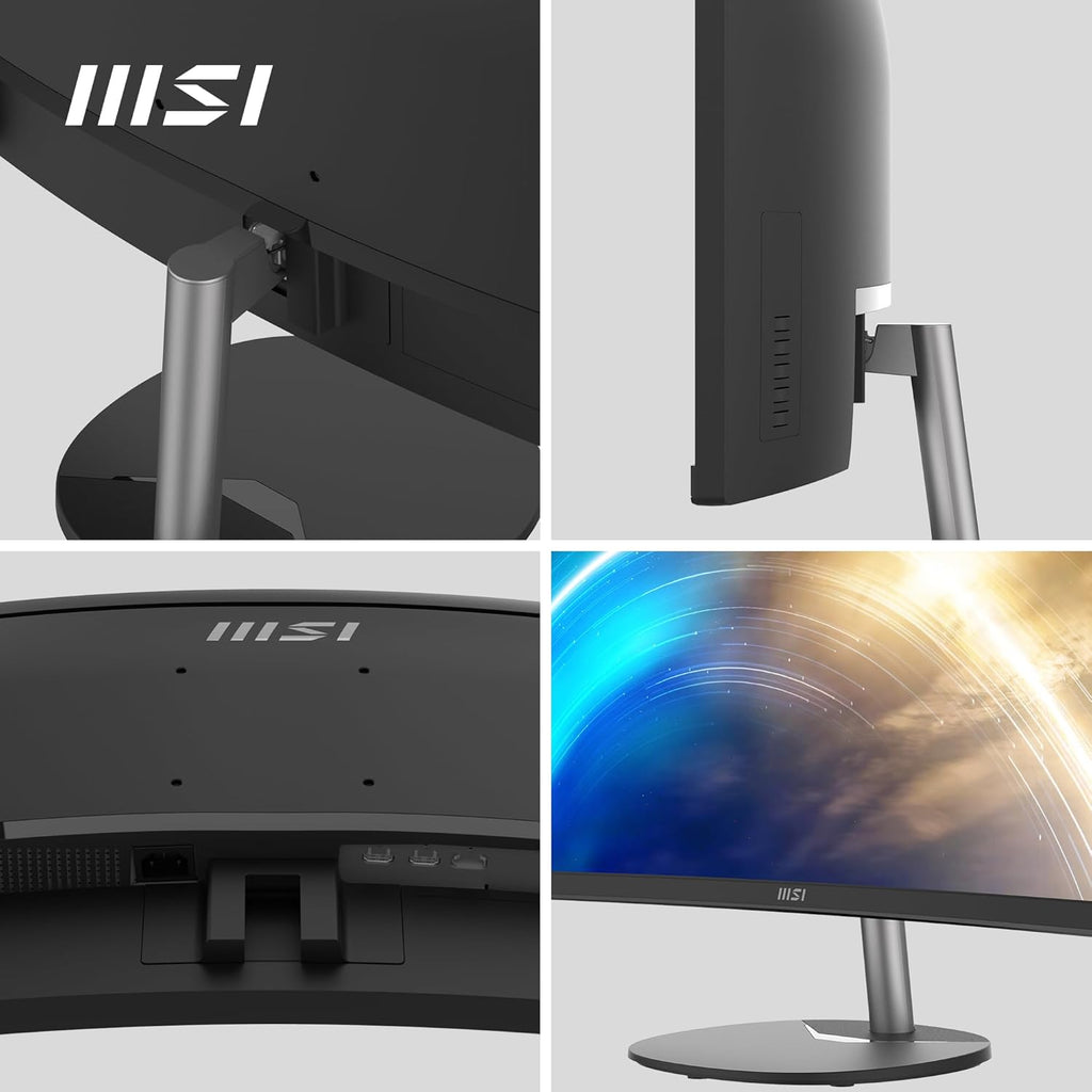 Monitor de oficina curvo MSI Pro MP341CQ de 34" UWQHD - Panel VA 1500R, 3440x1440, 100Hz, Confort ocular, sRGB 116%, HDR Ready, Altavoces integrados, Inclinación ajustable - HDMI, DisplayPort