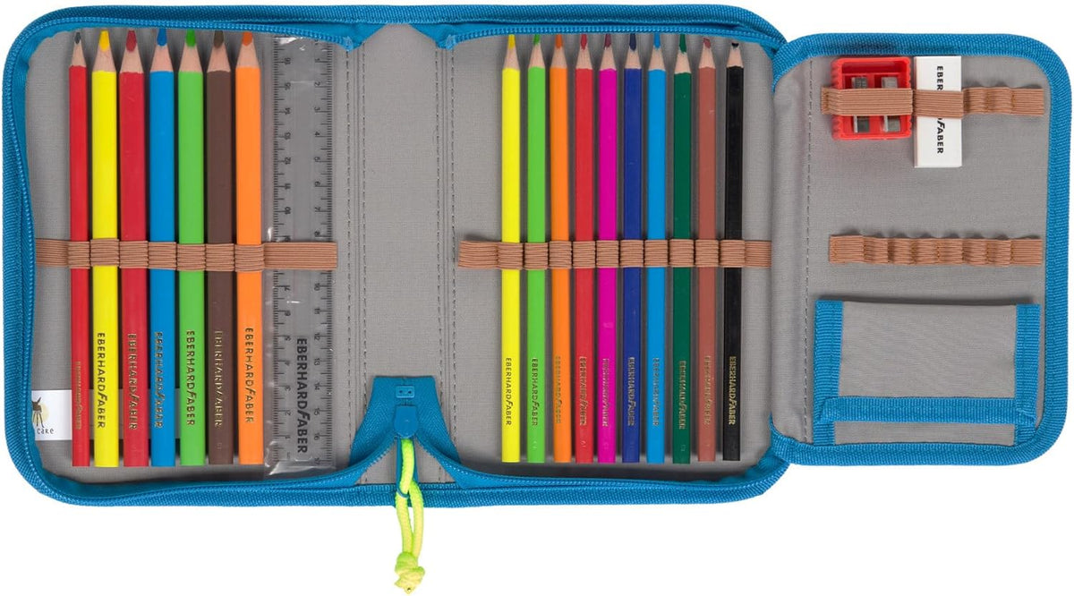 LÄSSIG Set de mochila escolar de 7 piezas para niños/School Set Boxy Unique Negro