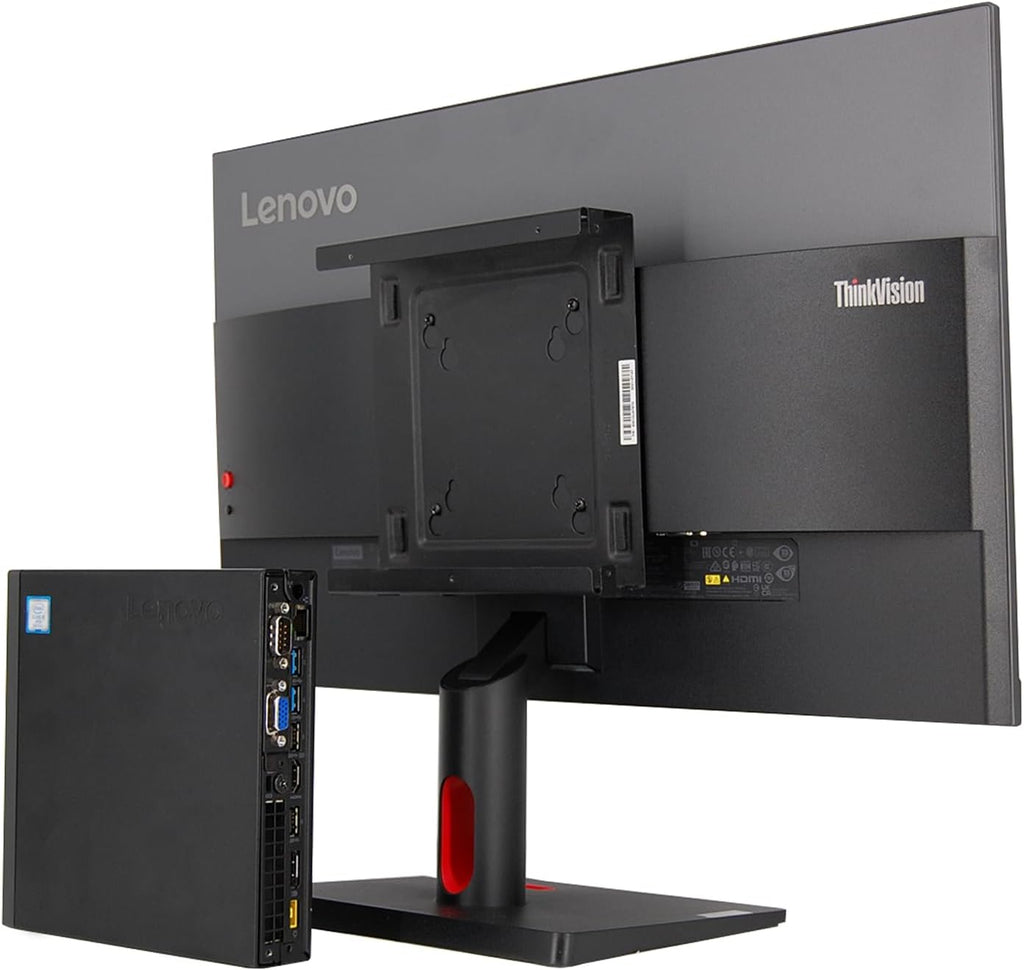 Kit Lenovo All In One, monitor pantalla 24" Full HD LED + PC de escritorio Tiny, procesador i5-8400T, memoria RAM 16 GB DDR4, disco 512 GB, Windows 11 Pro (reacondicionado)