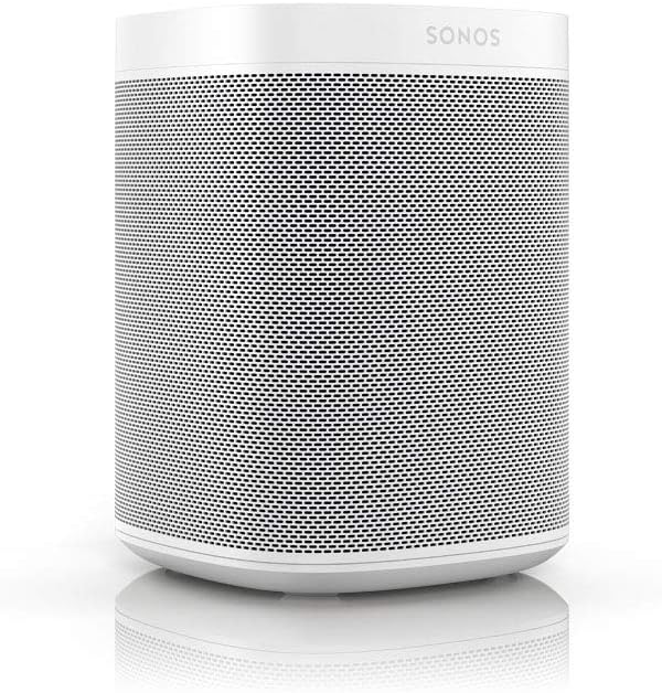 Altavoz inteligente Sonos One, blanco: altavoz Wi-Fi inteligente con control por voz de Alexa, Google Assistant y AirPlay: altavoz multisala para streaming de música ilimitado