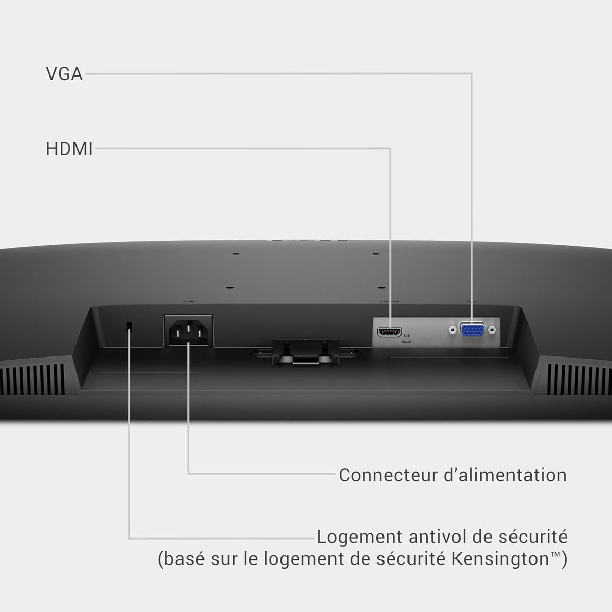Monitor Dell 27 - SE2725HM, Full HD (1920x1080), 100Hz, IPS, 5ms, VESA (100x100mm), HDMI, VGA, garantía de 3 años, negro