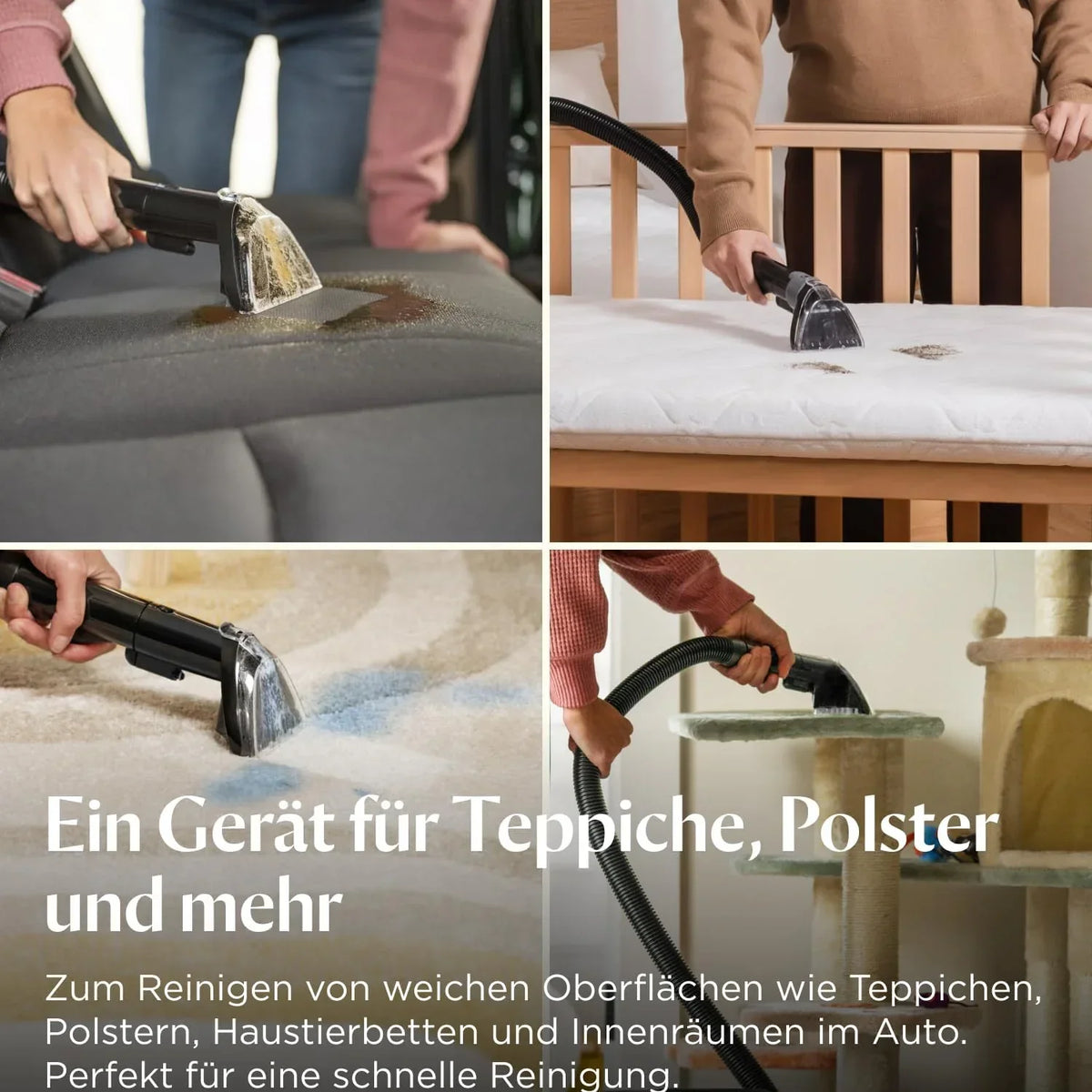 Limpiador de tapicerías y alfombras SpotClean C5, aspirador en seco y húmedo portátil de 400 W, 3,72 kg, para alfombras, tapicerías y coche