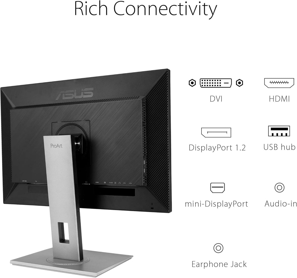 ASUS ProArt Display PA278QV – Monitor profesional de 27'' con panel IPS, resolución WQHD (2560x1440), 100% sRGB, 100% Rec.709, ΔE < 2, verificado por Calman, preajuste ProArt, soporte ergonómico