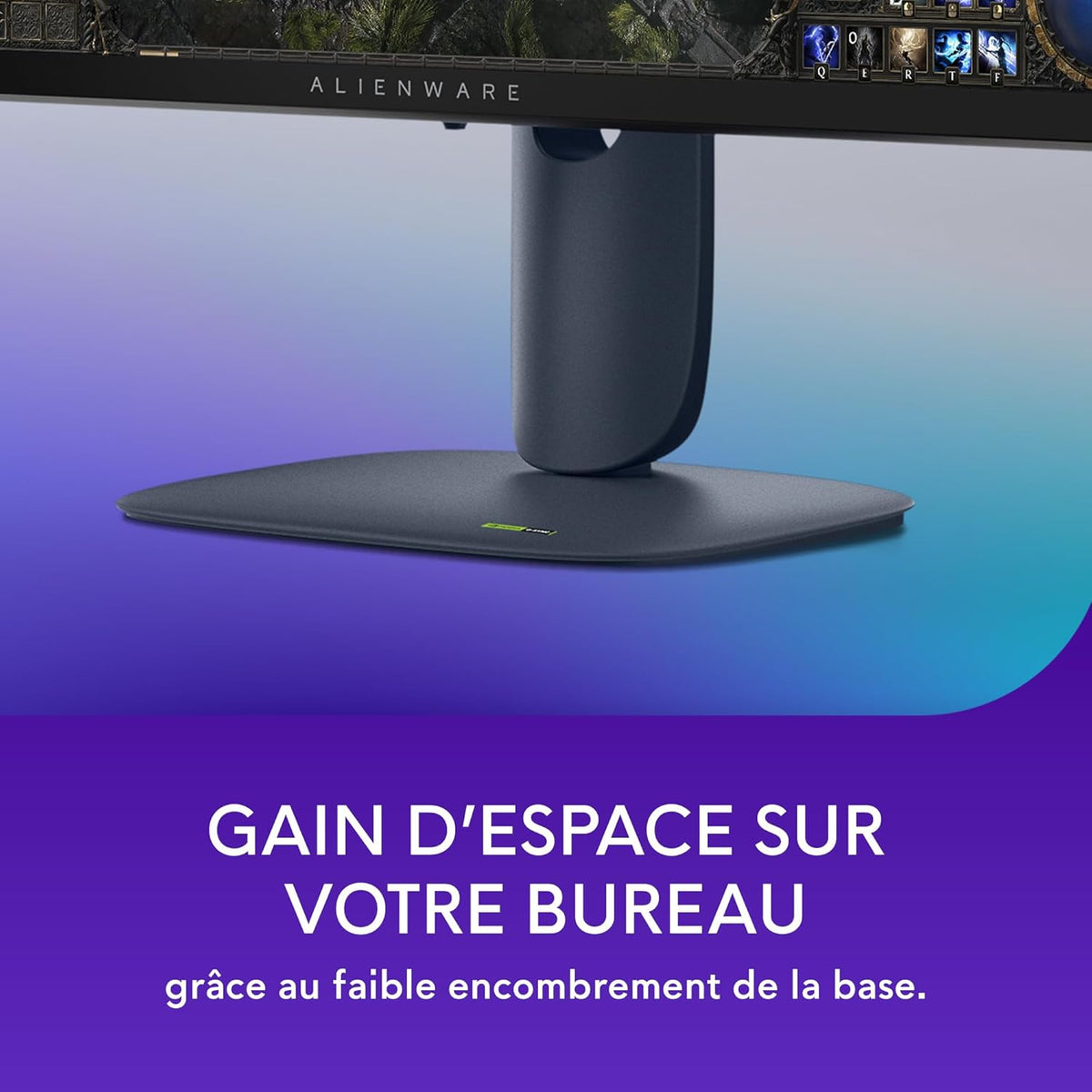 Monitor Gaming Alienware 27 - AW2725DM, QHD (2560x1440), 180Hz, Fast IPS, 1ms, Compatible con NVIDIA G-Sync, AMD FreeSync, 95% DCI-P3, HDR400, DisplayPort, 2 HDMI, 3 USB, 3 años de garantía
