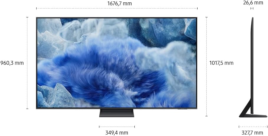 Televisor QLED Q8F 4K de 75 pulgadas (189 cm) UHD, procesador Q4 AI, Quantum Dot para colores reales, diseño AirSlim, escalado 4K, Gaming Hub, contenido gratuito, Smart TV con IA