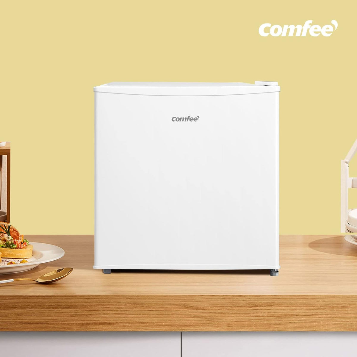 Mini congelador COMFEE' RCU40WH2(E) de 31L, puerta reversible, 4 estrellas, silencioso, práctico para oficina, hotel y hogar, blanco