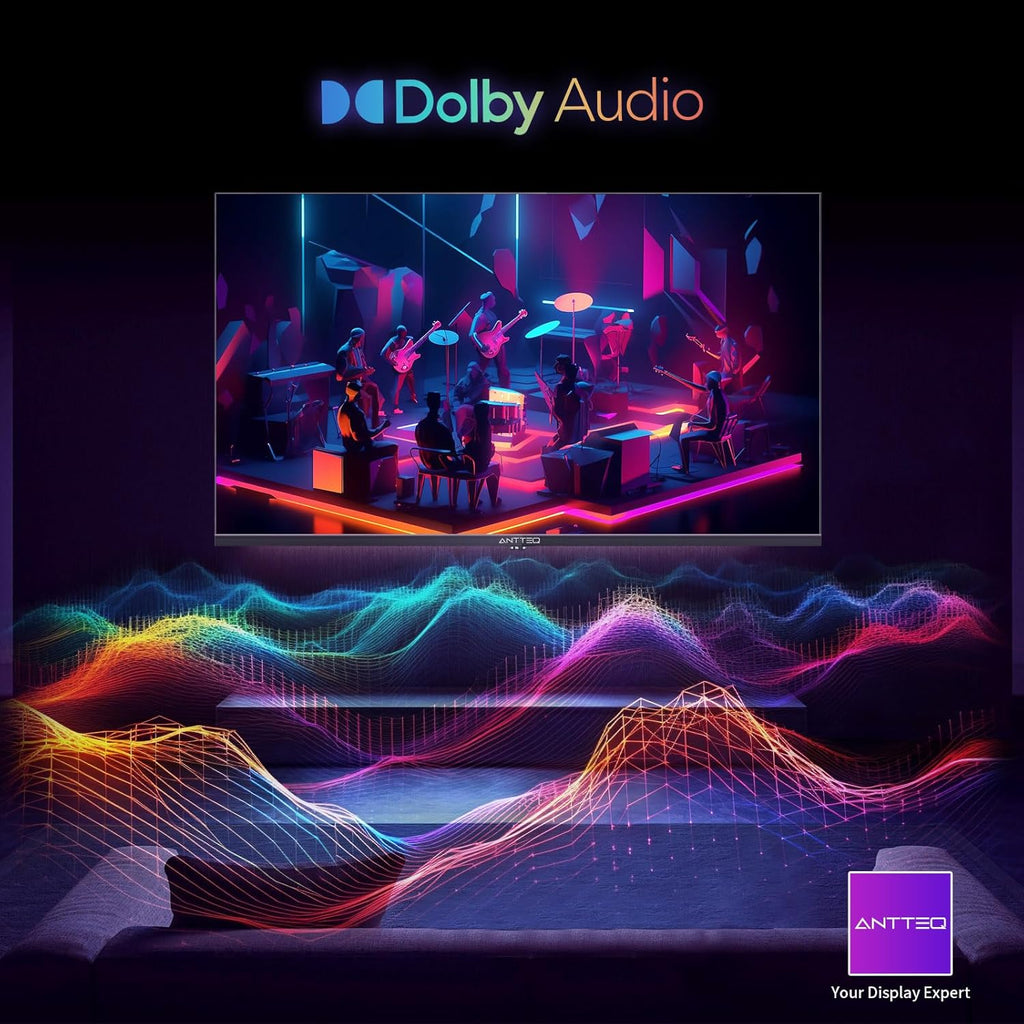 Smart TV Antteq Serie Vita de 32 pulgadas (80 cm) Full HD, televisión con Netflix, Prime Video/Disney+/YouTube/Rakuten/WiFi, compartir a la TV, HDMI