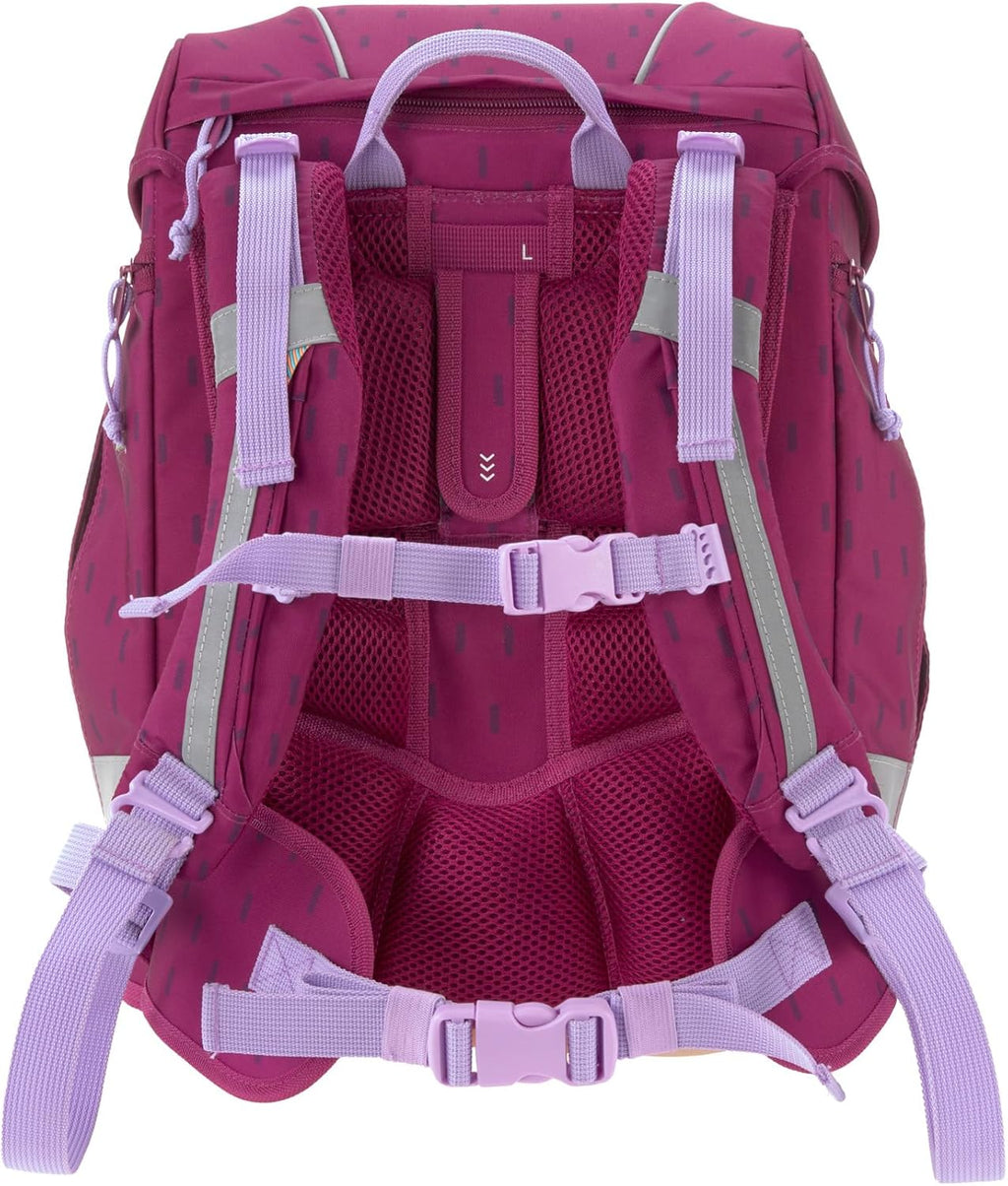 LÄSSIG Set de mochila escolar de 7 piezas para niños/School Set Boxy Unique Negro
