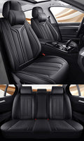 NOBQUA Fundas de Asiento de Coche Premium Universales de Piel sintética para 5 plazas – Impermeables, Antideslizantes, Transpirables, Antiarañazos – Apto para SUV, Sedán, Monovolumen – Juego de Protección Interior para Coche