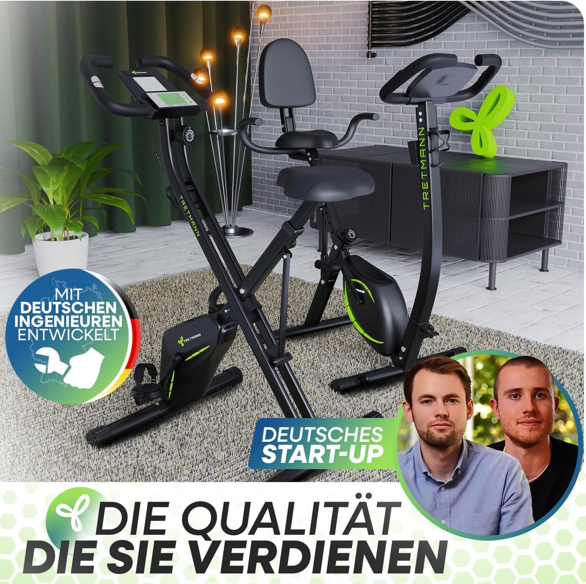 Bicicleta estática plegable, ergómetro magnético con 16 niveles de resistencia y asiento RelaxFoam, capacidad de carga hasta 150 kg