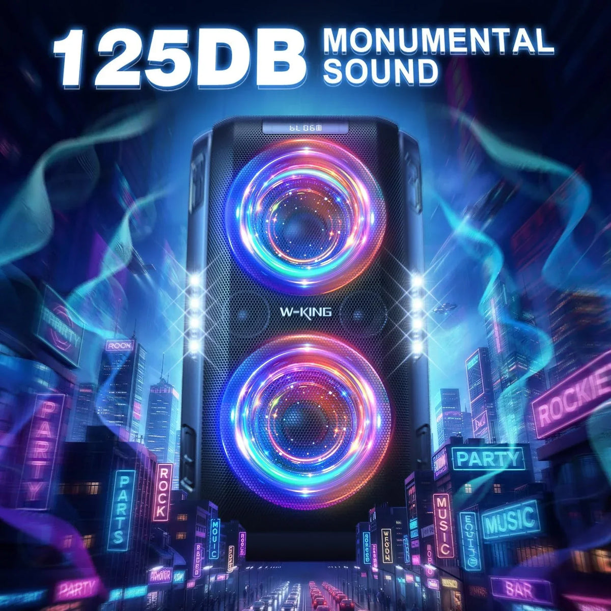 Altavoz Bluetooth T9 Pro portátil para exteriores, 270 W, estéreo con Bluetooth 5.3, USB, TF, AUX y entrada de micrófono