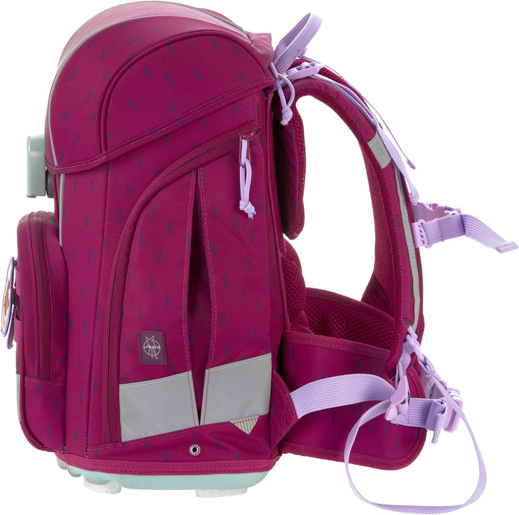 LÄSSIG Set de mochila escolar de 7 piezas para niños/School Set Boxy Unique Negro