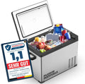 Nevera portátil de compresor PIF-IC40 de 40 litros, 12V/230V, con control por aplicación, regulación de temperatura y luz LED para camping y coche