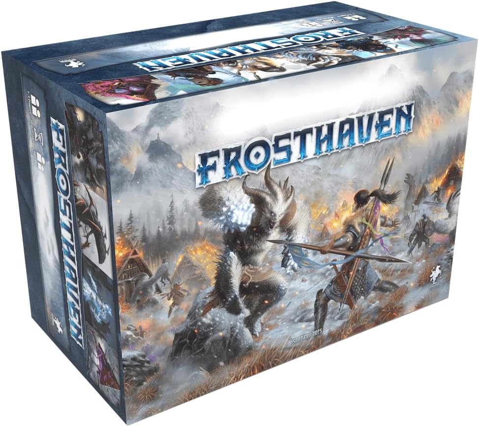 Cephalofair Games Frosthaven, juego de mesa cooperativo de campaña ambientado en un universo helado, para mayores de 14 años, 1-4 jugadores, 30 minutos de juego por jugador, versión en español