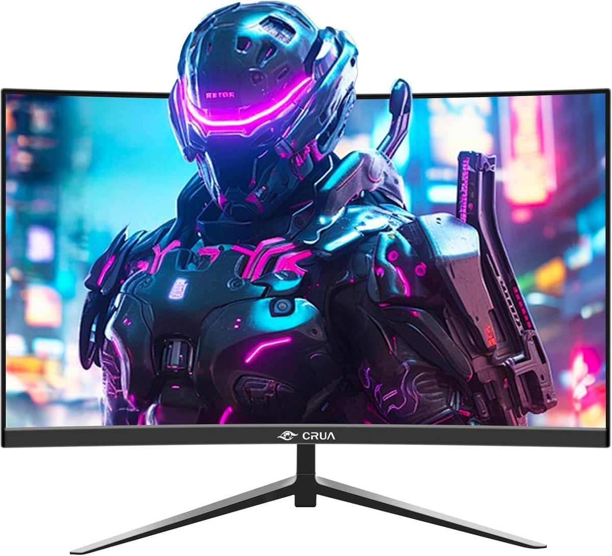 Monitor gaming curvo CRUA de 27 pulgadas, 280 Hz, monitor para PC FHD 1080P 1800R, 1 ms GTG con FreeSync, baja desenfoque de movimiento, protección ocular, VESA, DisplayPort, HDMI, negro