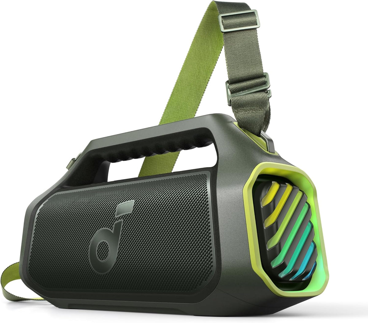 Altavoz para exteriores soundcore Boom 2 Plus, 140W, canal 2+2, BassUp 2.0, 20h, carga rápida, resistente al agua IPX7, luces RGB, USB-C, banco de energía, BT 5.3, altavoz Bluetooth portátil, camping
