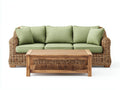 Sofá de jardín-poliratán-madera-228 x 82 x 78 cm-natural-verde-estilo exterior natural