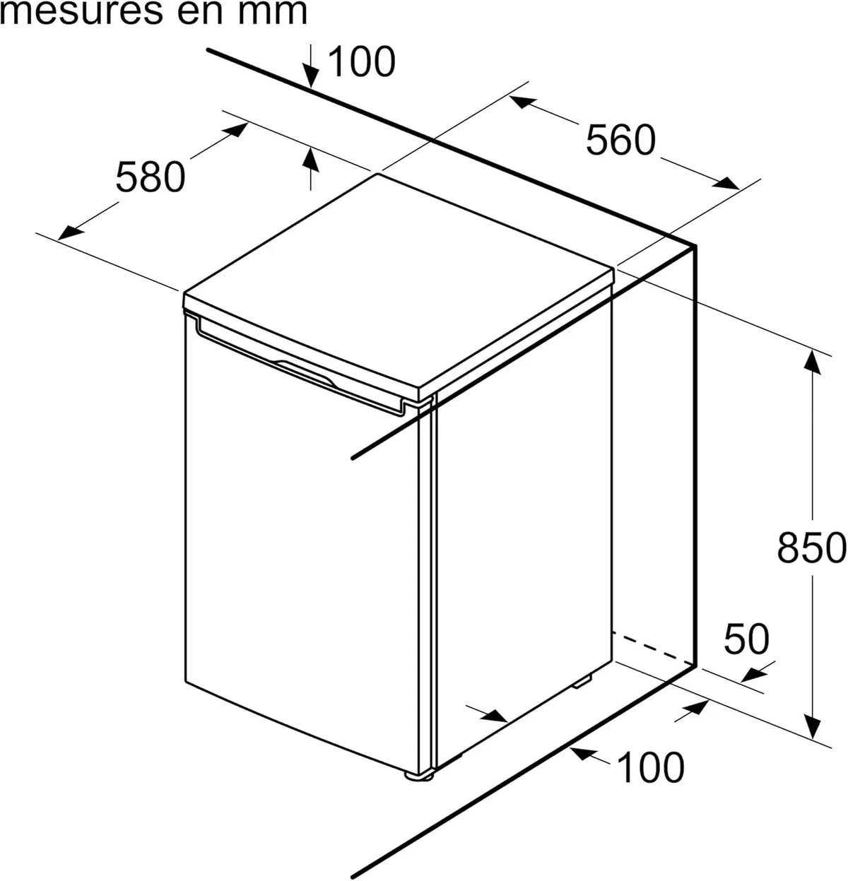 Bosch GTV15NWEB - Congelador de libre instalación (Serie 2, 83 L, 3 cajones de congelación, 85 x 56 cm), color blanco