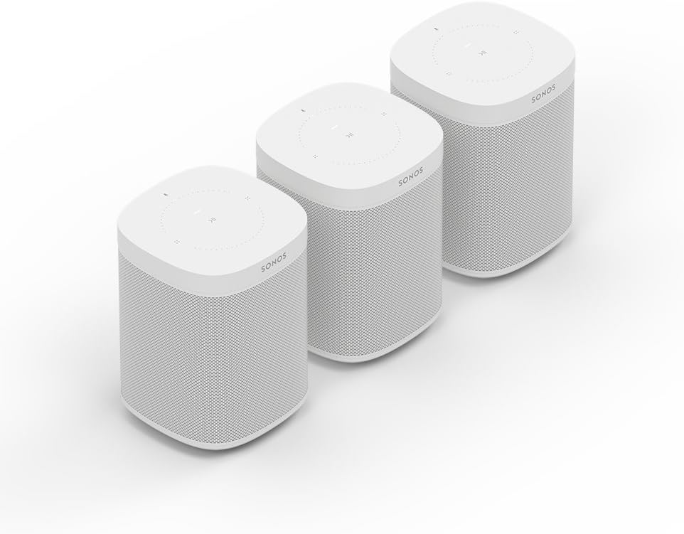 Altavoz inteligente Sonos One, negro – Altavoz Wi-Fi inteligente con control por voz Alexa, Google Assistant y AirPlay – Altavoz multiroom para streaming de música ilimitado