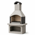 Chimenea de jardín de hormigón para exteriores gris/negro