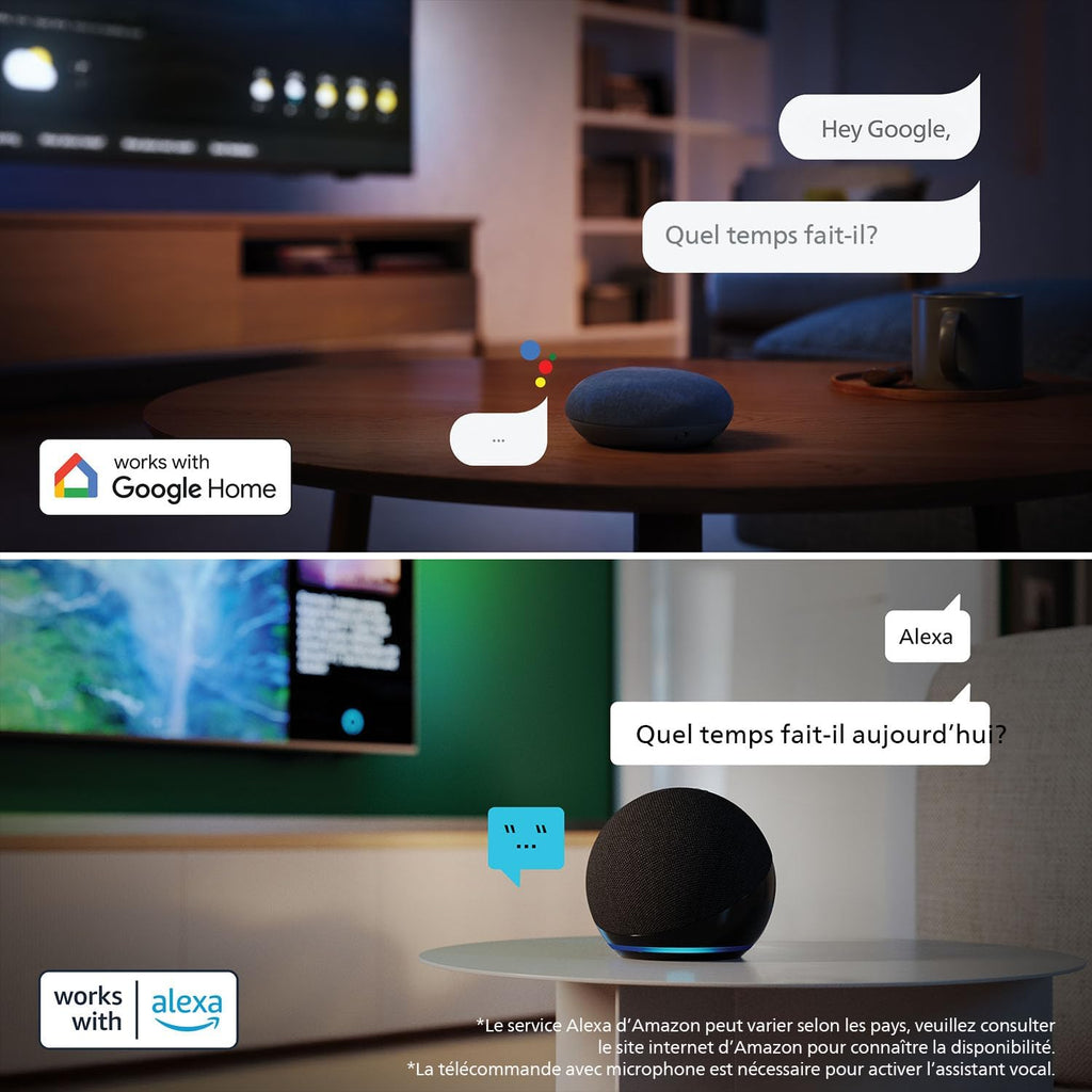 Smart TV LED 4K Philips Ambilight 50PUS8500 - Pantalla de 50 pulgadas con plataforma Pixel Precise Ultra HD, sistema operativo Titan y sonido Dolby Atmos, compatible con Alexa y el Asistente de Google