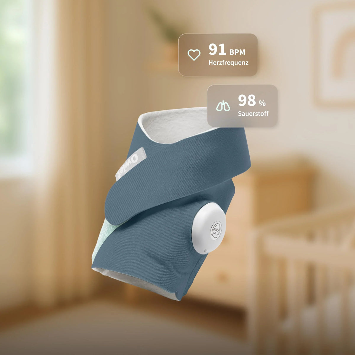 Dream Sock Vigilabebés con seguimiento del sueño en la app, notificaciones en tiempo real, Bluetooth, Wi-Fi, 16 horas de autonomía de la batería