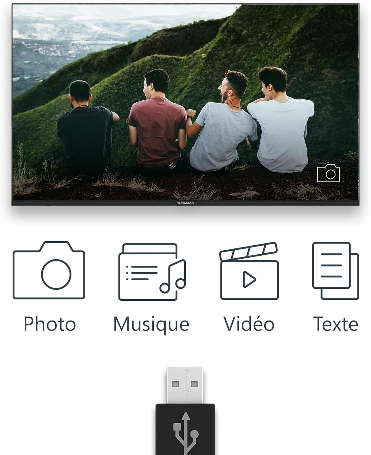 THOMSON 43 pulgadas (109 cm) LED Full HD Easy TV – No Smart – Modo Hotel, USB, HDMI, Triple sintonizador (Cable/Satélite/Antena), AV in, CI+, Panel A+ – 43FD2S13